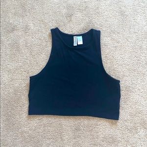 H&M Black Cropped Tank Top